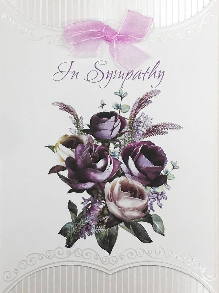 Rosedale Gold Sympathy Greeting Cards - General (3pk) 19315 for wholesale by A-Line Greetings