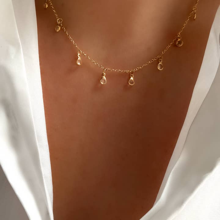 Gold SPARKLY NECKLACE for wholesale on Faire1