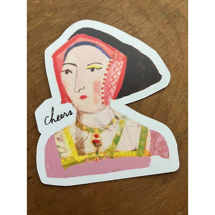 3 tums vinylmagnet - Tudor Skål för wholesale av Colleen Harrington Studio