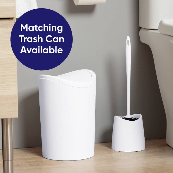 Superio Brand – wholesale Toilet bowl brush – Modern Design Toilet Brush with Matching Caddy/Holder-CS8