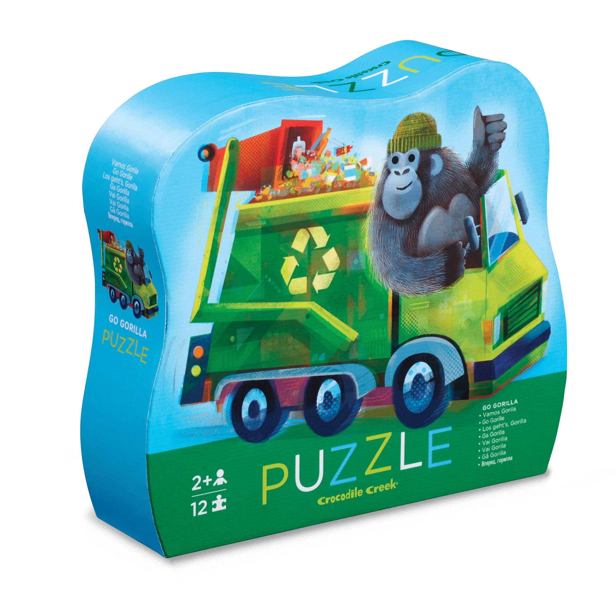Crocodile Creek Inc. - Wholesale Puzzle - Kids - 12-Piece Shaped Box Puzzle - Go Gorilla0