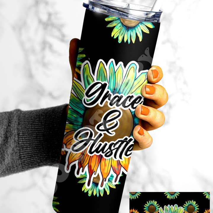 Hustle and Grace Tumbler for wholesale by Gonna Get Crafty