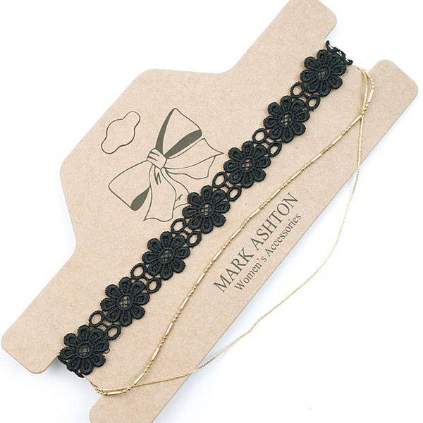 Assorted Floral Lace Triple Choker for wholesale on Faire