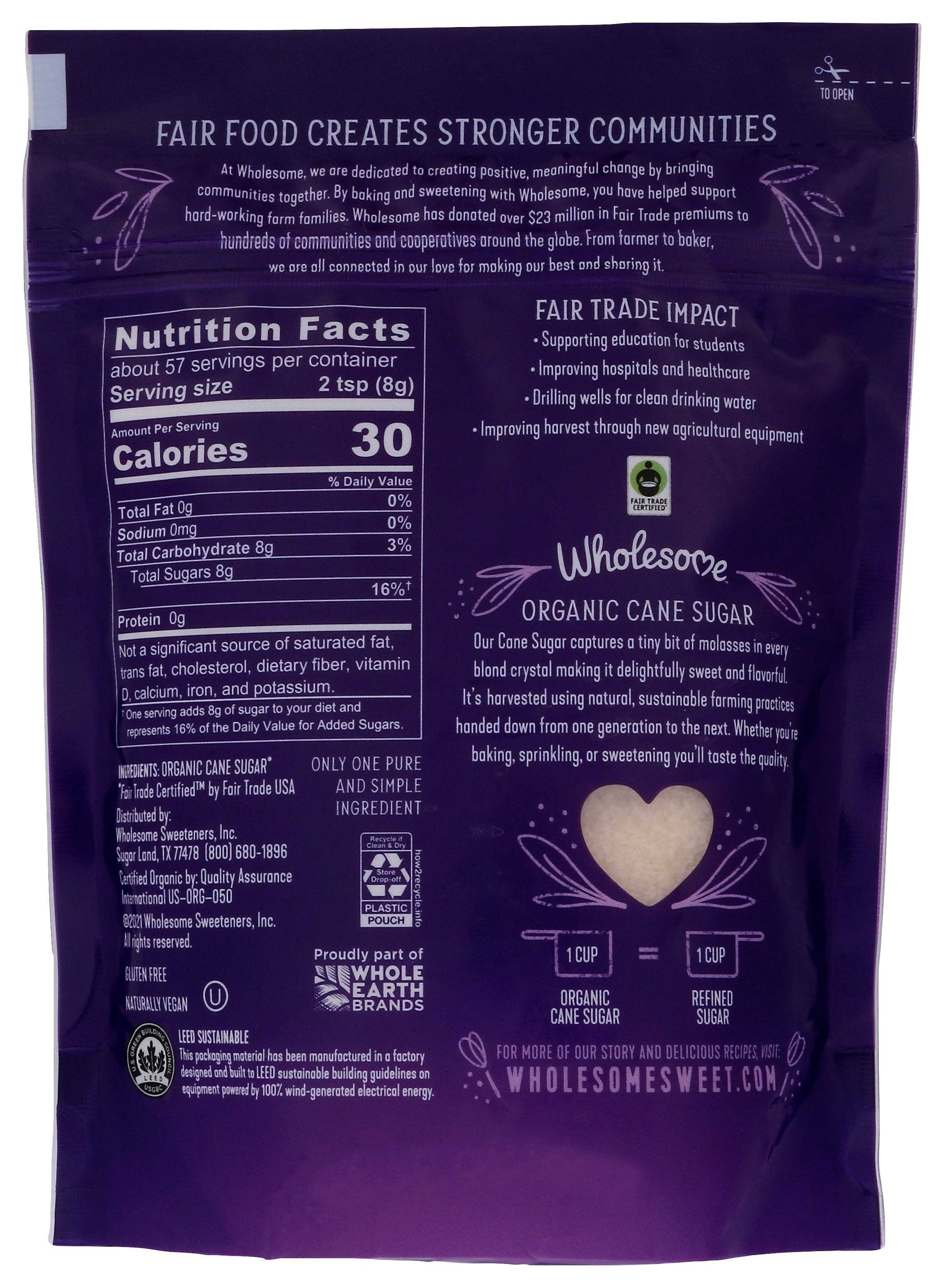 Everyday Supply Co - Wholesale Sugar/Sweetener - WHOLESOME SUGAR ORG FTC [ORGANIC CANE SUGAR - 16 OZ]1