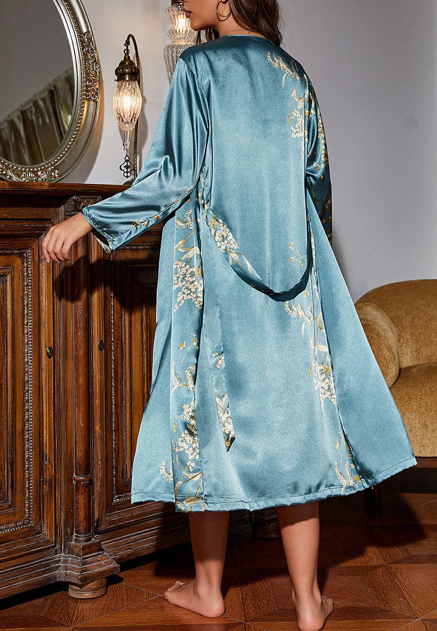 Anna Kaci Wholesale - Wholesale Lounge Set - Women's - Japanese Floral Print Lounge Set18