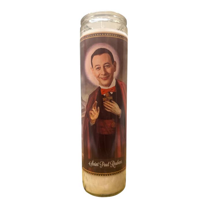 The Luminary and Co. - Wholesale Pillar Candle - Paul Reubens Pee Wee Herman Christmas Prayer Candle