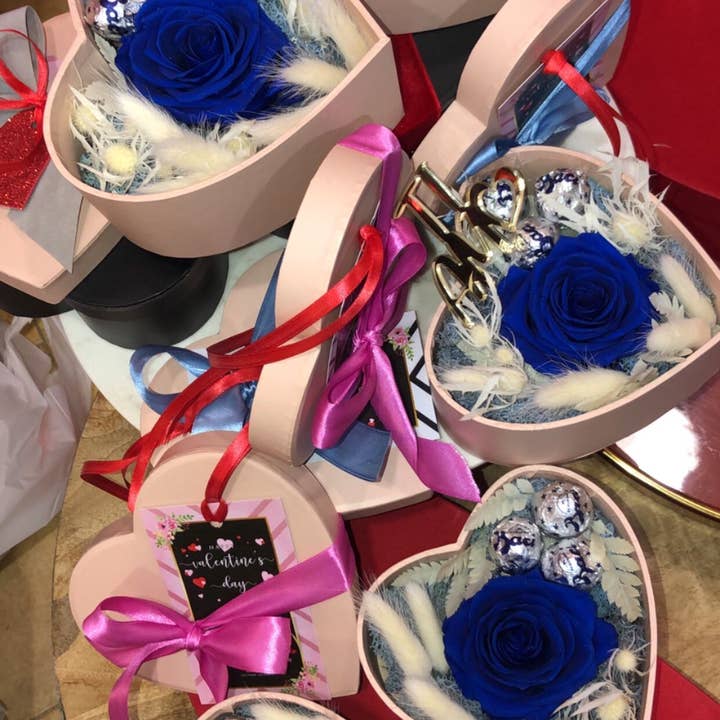 B&P Italia - Wholesale Decorative box - Set of 2 heart boxes made of high quality cardboard.8