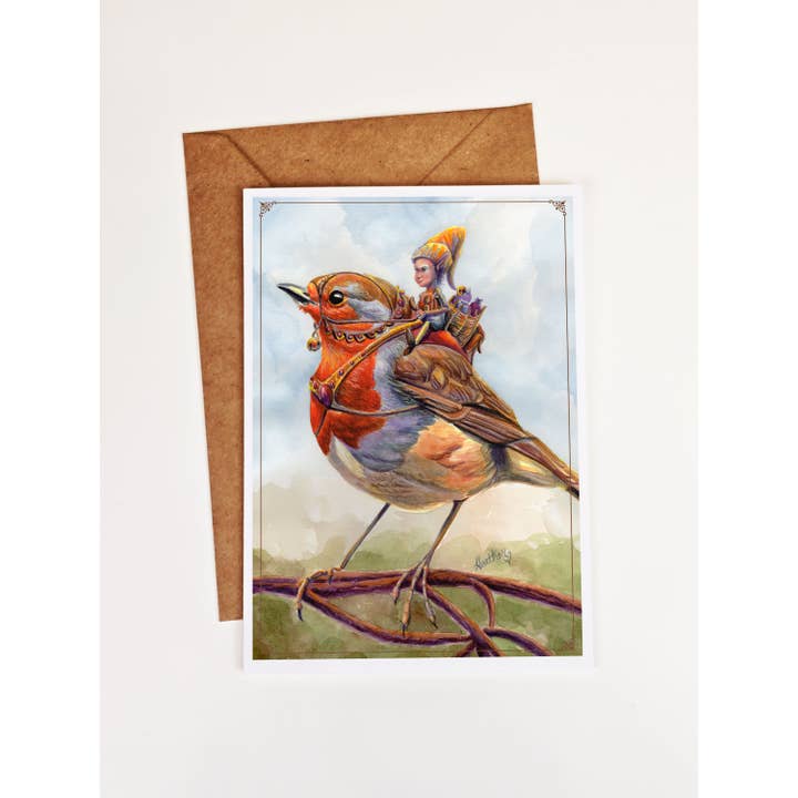 Fairycore Greeting Card. Fairy Robin Rider. Blank Fantasy and other Purchase Wholesale boisson avec robinet action. Free Returns & Net 60 Terms on Faire trending on Faire.