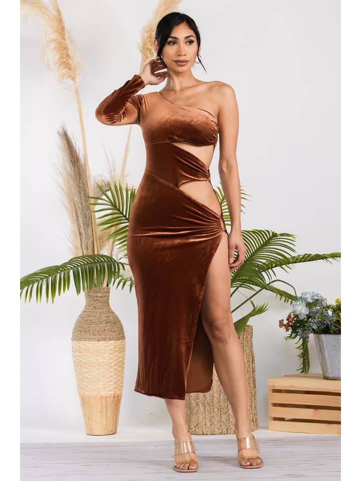 H&H Fashion Inc. - Wholesale Dress - Women's - D30868 - One Shoulder Side Cut Out Dress8