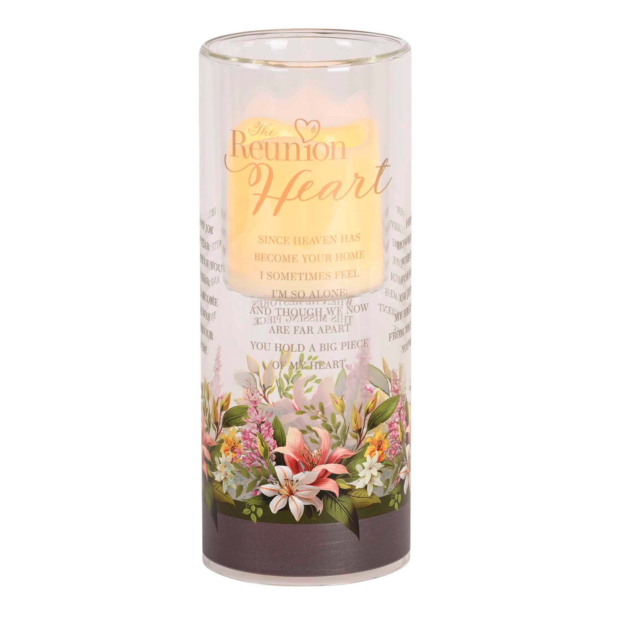 Dicksons – wholesale Flameless candle – Candleholder Floral Reunion Heart 10H0
