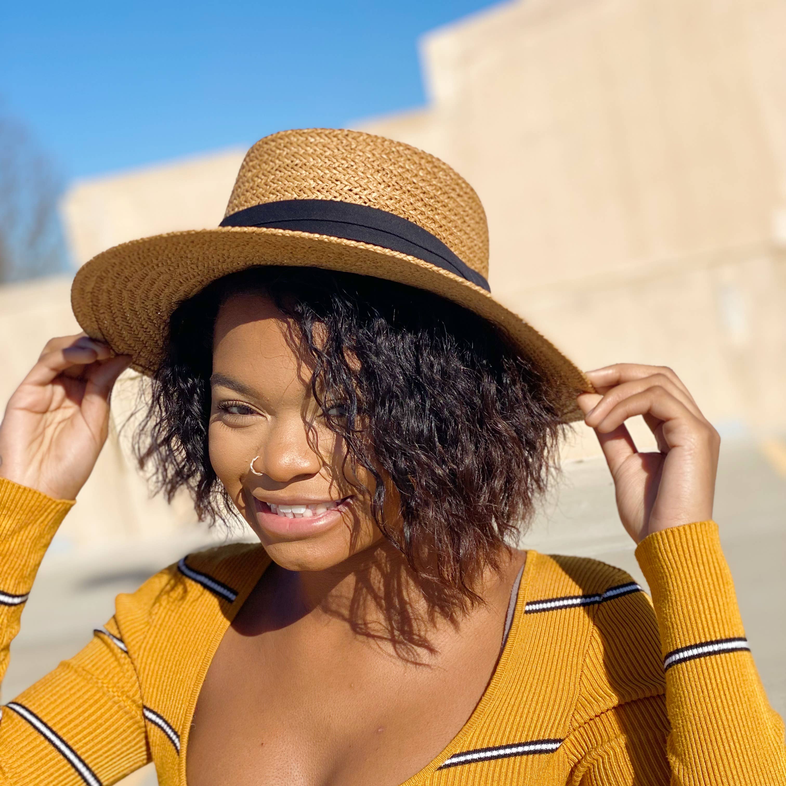 Ellison+Young – wholesale Straw hat – women's – Havana Bana Hat2