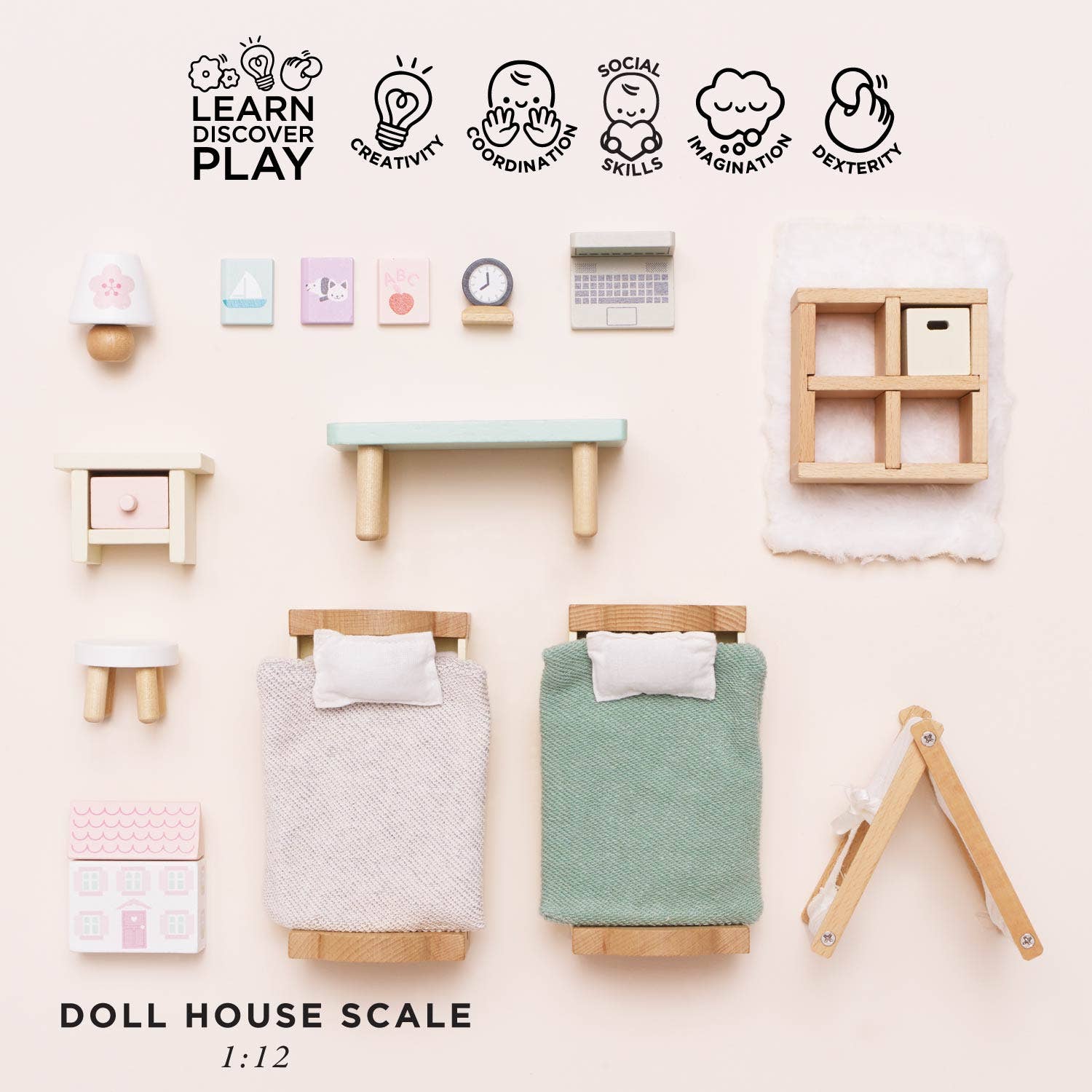 Le Toy Van, Inc. - Wholesale Doll Accessory Kit - Kids - Wooden Dolls House Child's Bedroom Furniture2