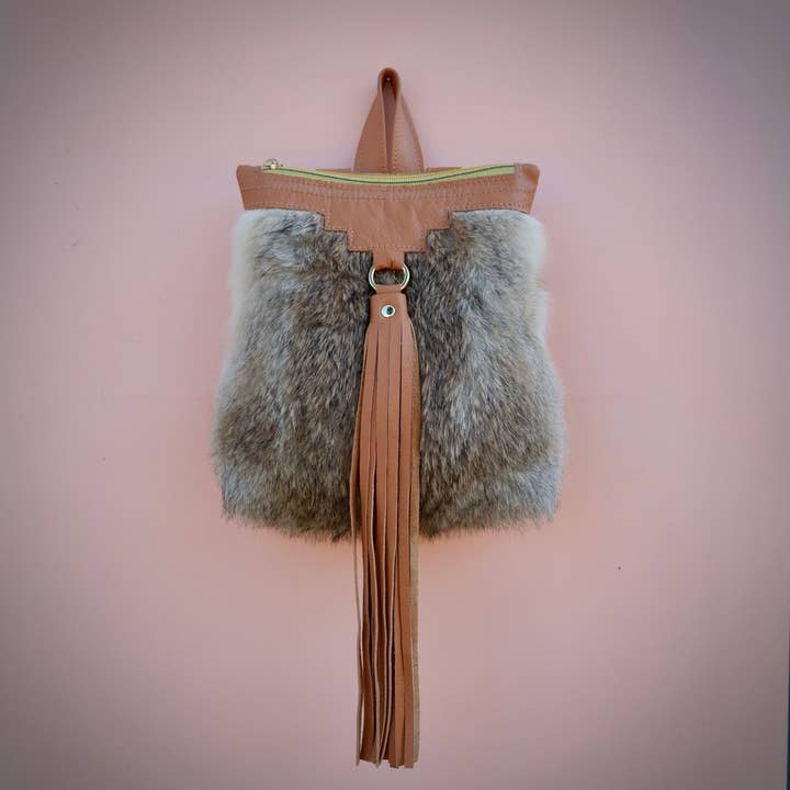 BEASTLY : MINI BACKPACK IN BROWN for wholesale by Just Joey Rose