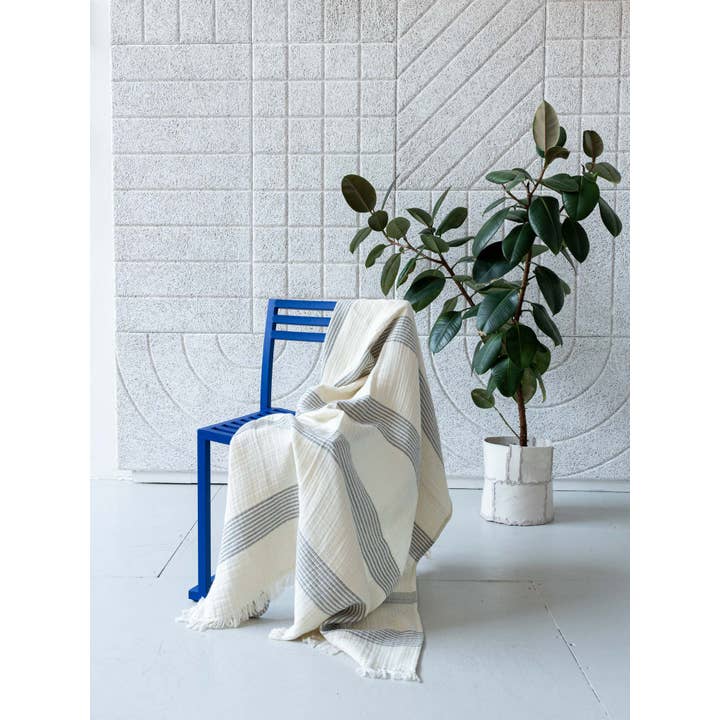 Plaid Carmelo - Bianco per la vendita all'ingrosso da parte di YOD&CO