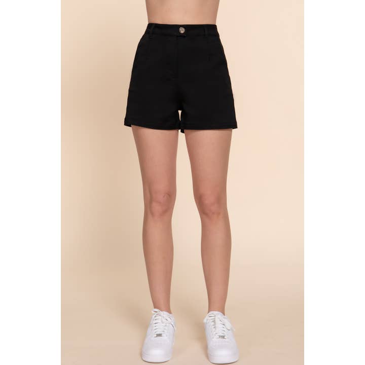 Apolline - Wholesale Shorts - Women's - HIGH WAIST SIDE POCKET STRETCH SHORTS1