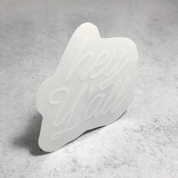 Adesivo transparente Hey Y'all por atacado de Kelly Renay