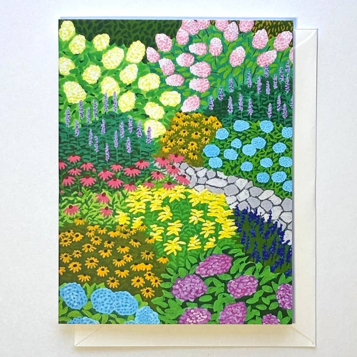 Cartão de notas Jardim em flor por atacado de Kelly Fuller