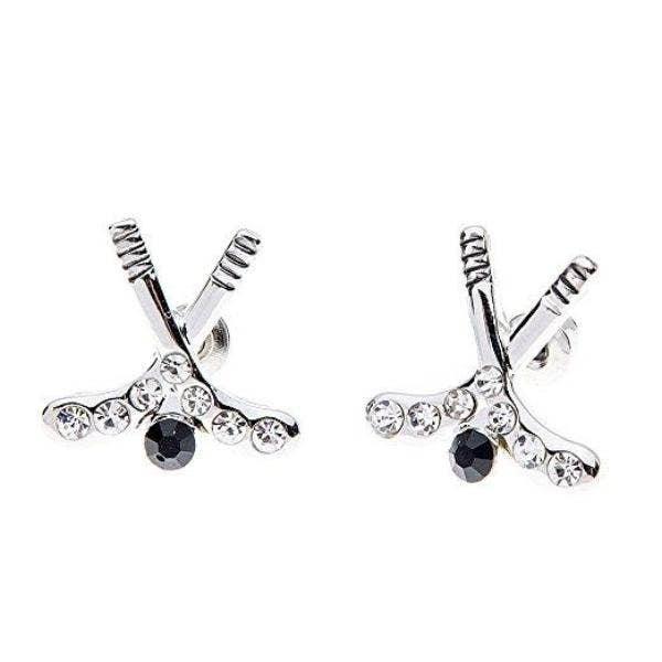 Sportybella - Wholesale Stud/Post Earrings - Ice Hockey Stick Stud Earrings