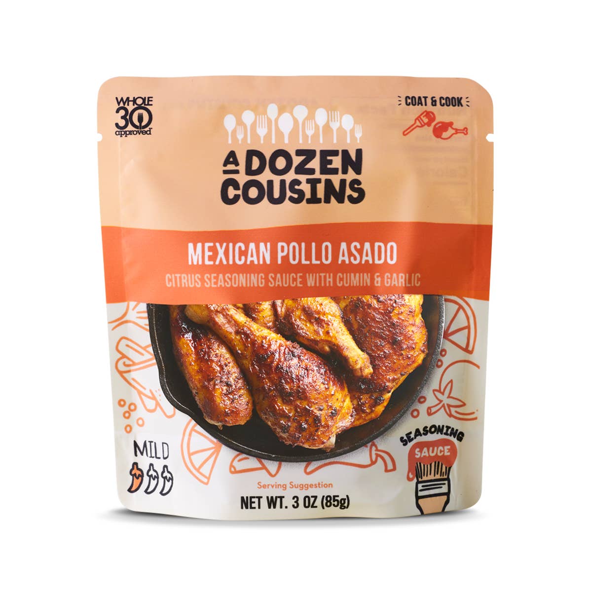 A Dozen Cousins - Wholesale Dried Spice Mix - 3 oz Mexican Pollo Asado Seasoning Sauce