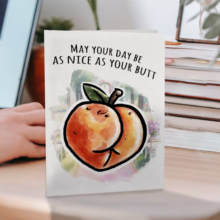 Aaron Millard Illustration – wholesale Födelsedagskort – ”Så trevligt som din rumpa” - Rått roligt födelsedagsrumpkort4