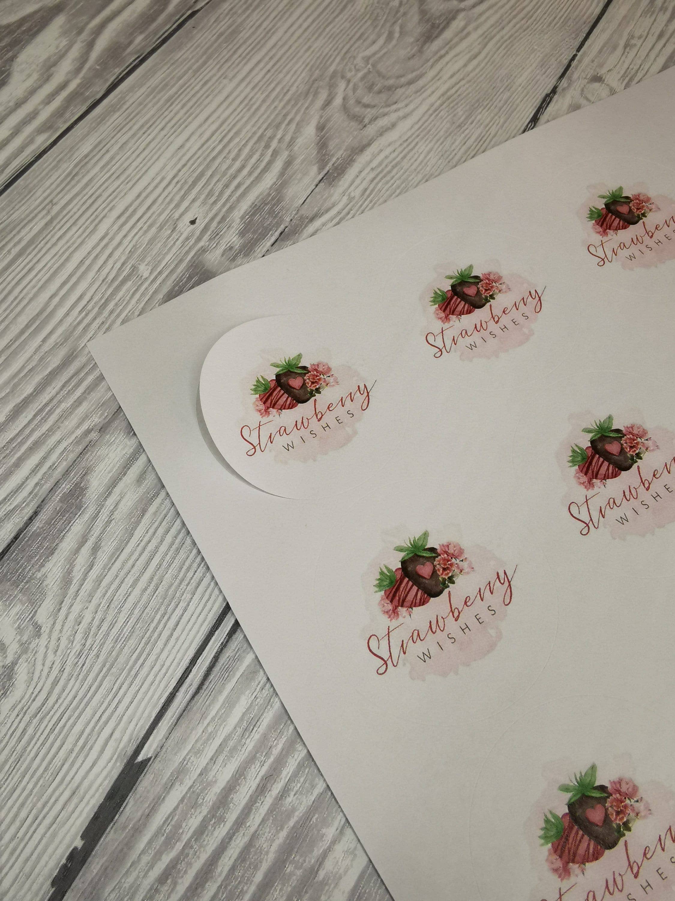SR Creative Studio – wholesale Sticker – 37mm Round Matte Personalised Logo Stickers on A4 Sheets5