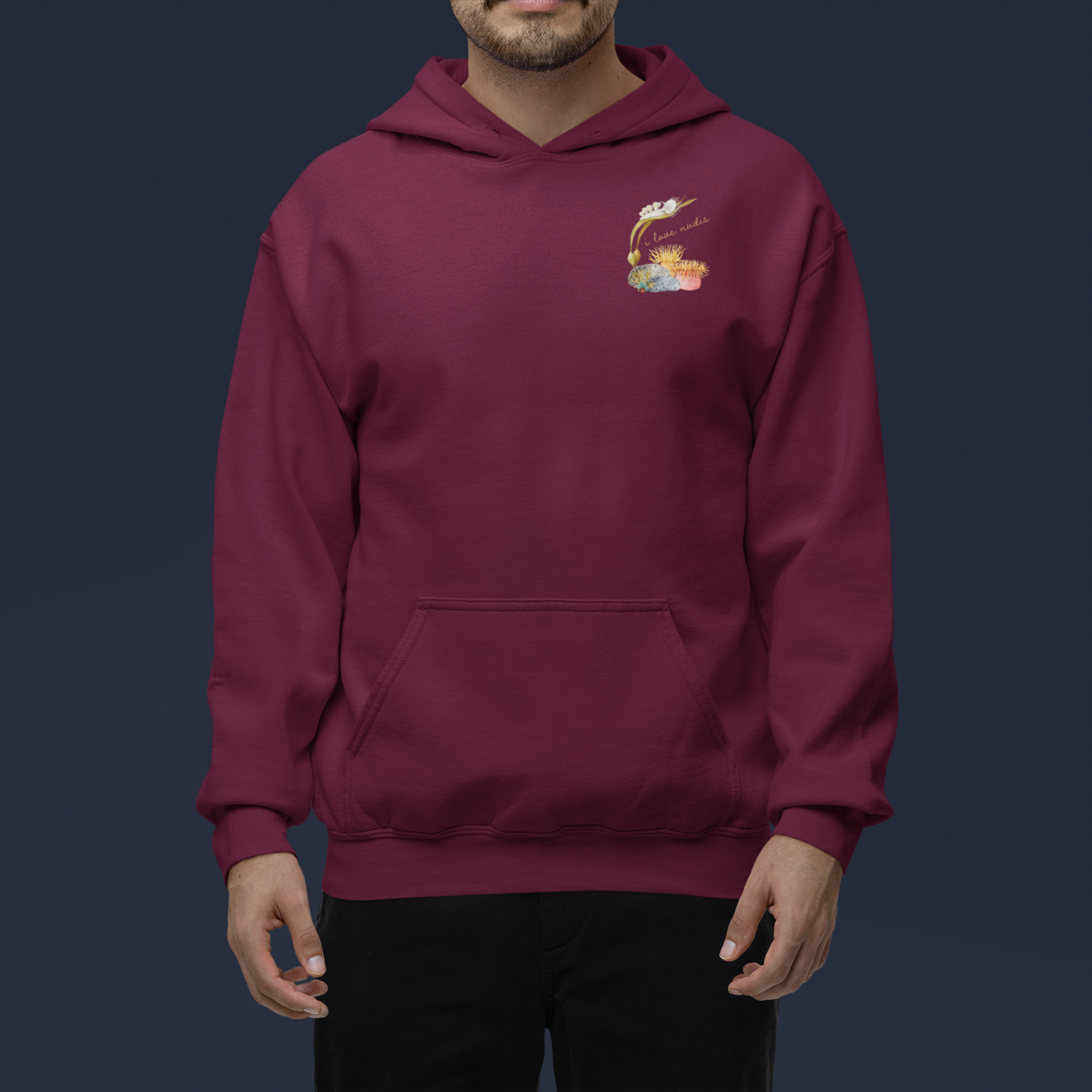 I LOVE NUDIS - Wholesale Hoodie - Unisex - I LOVE NUDIS™ Watercolor Ocean Creatures Hooded Sweatshirt2
