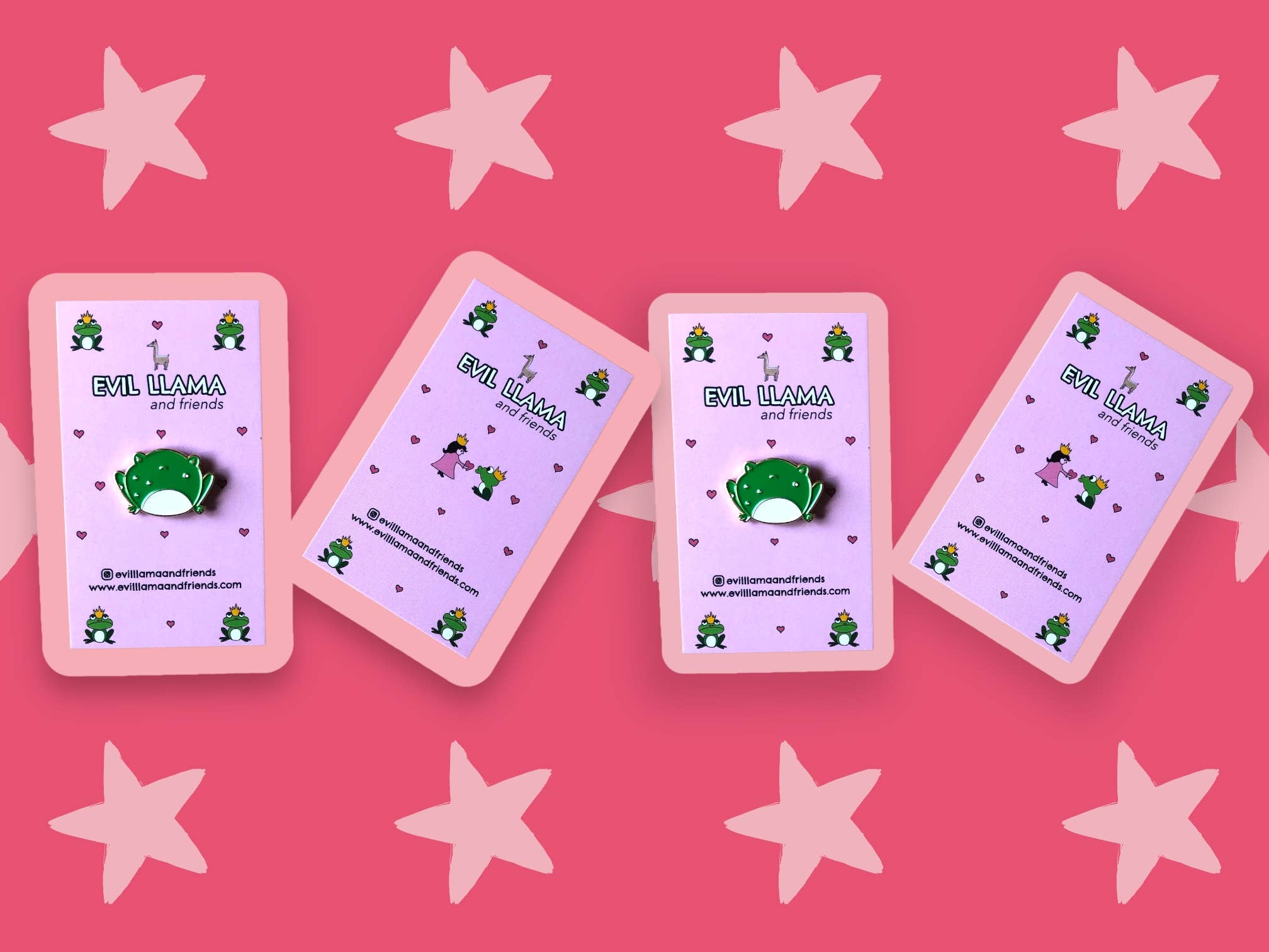 Evil Llama and Friends - Wholesale Lapel Pin/Button - angry frog pin | cute frog lapel pin5