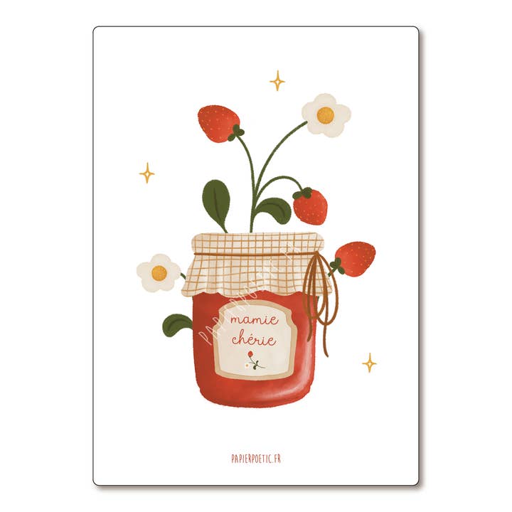 Ansichtkaart / Kaart "Oma's jam" voor wholesale door Papier Poetic
