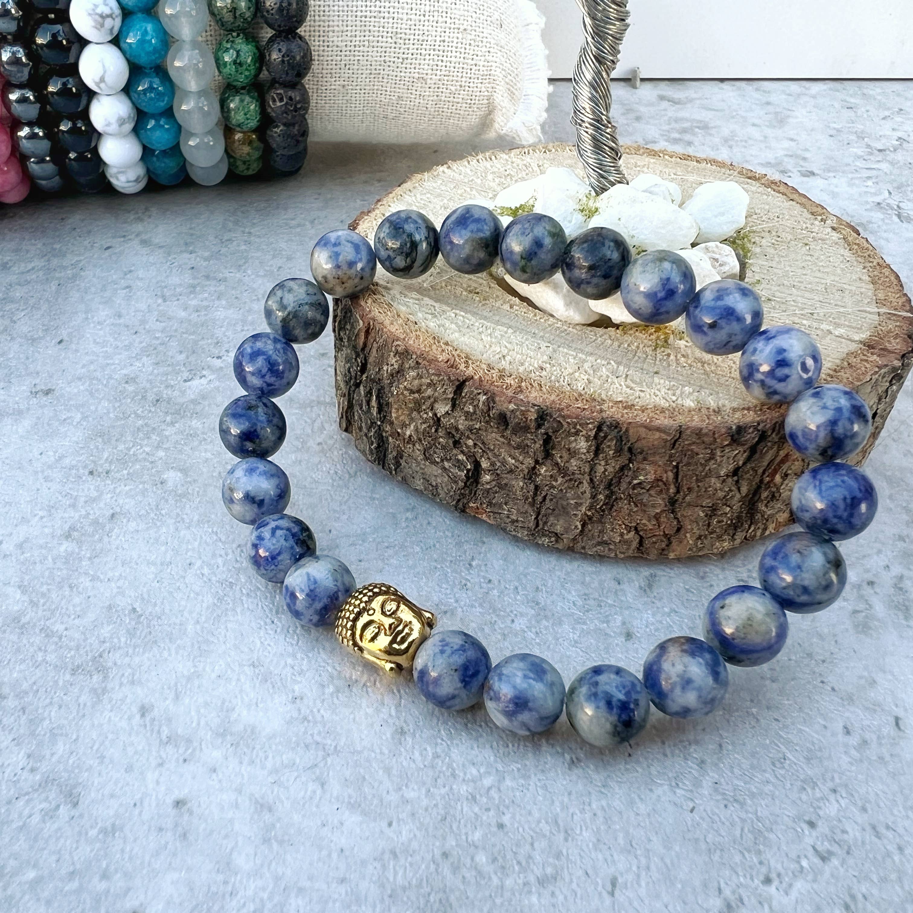 Gypsy Soul - Vendita all'ingrosso Bracciale con perline - Braccialetto Buddha con pietre naturali - Confezione da 12 pezzi10