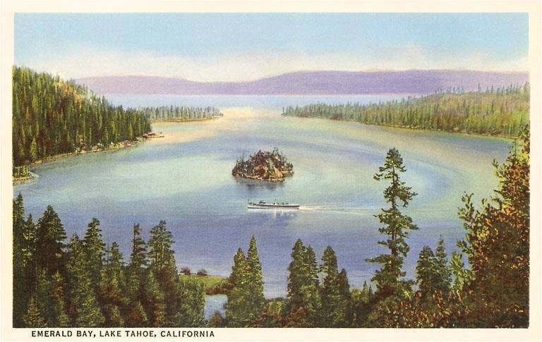 Found Image Press - Wholesale Postcard - Postcard CA-11 Emerald Bay, Lake Tahoe, California0