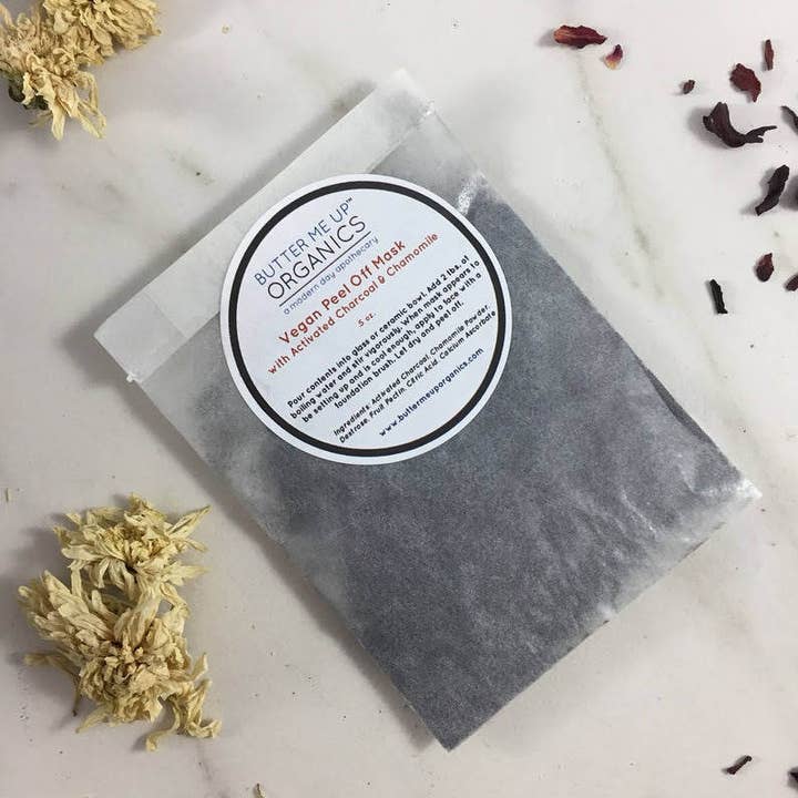Butter Me Up Organics - Wholesale Skincare Face Mask - VEGAN Activated Charcoal Peel-Off Mask
