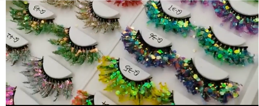 SugarQuoteMeNot LLC - Wholesale False/Fake Eyelashes - Glam Glow-in-the-Dark & Luminous Glitter Glam Eyelashes19