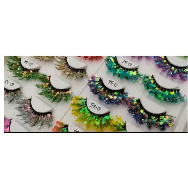 SugarQuoteMeNot LLC - Wholesale False/fake eyelashes - Glam Glow-in-the-Dark & Luminous Glitter Glam Eyelashes19