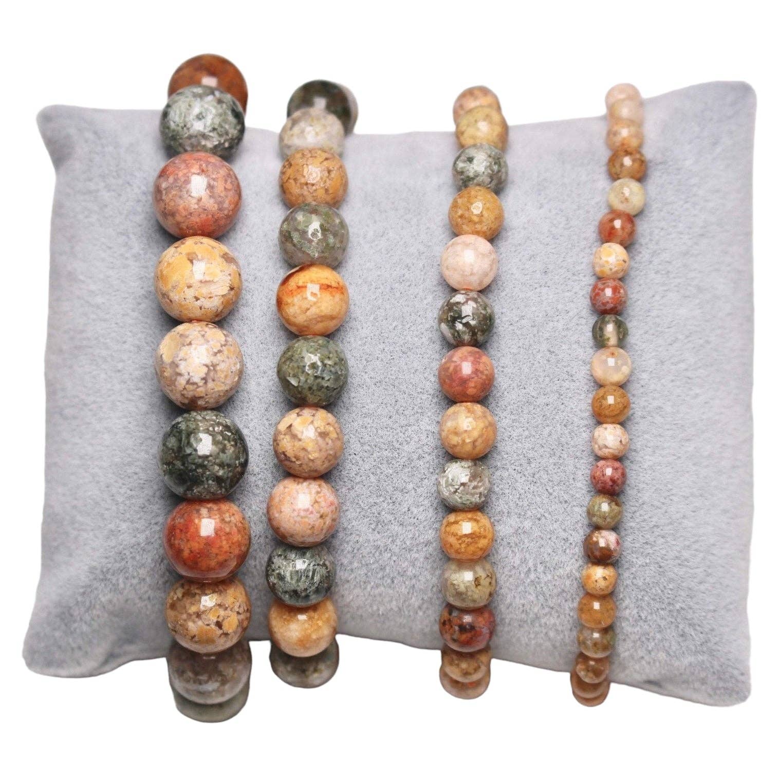 Foliesbijoux - Vente Bracelet de perles - Bracelet Jaspe océan A0