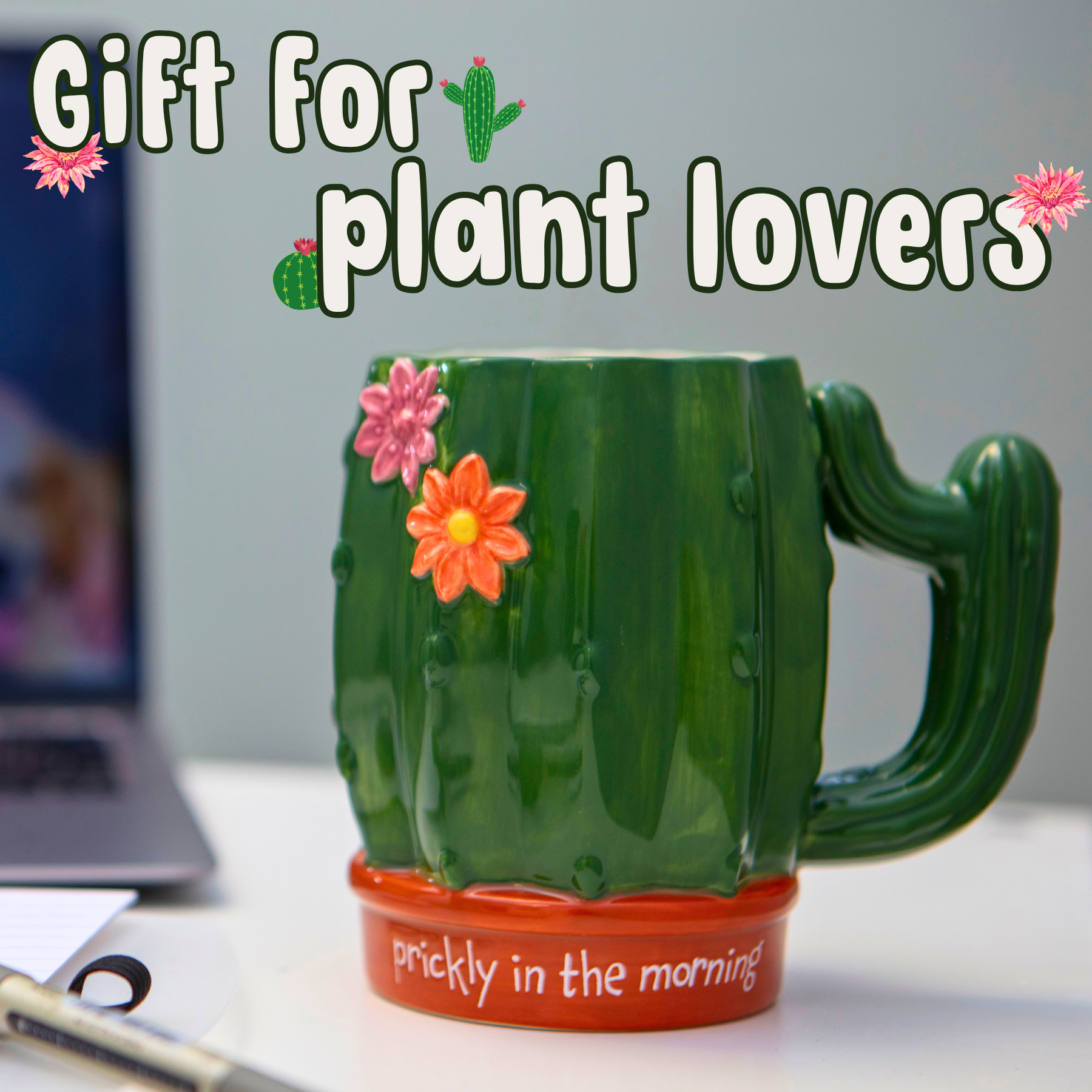 Boxer Gifts - Vente Tasse à café - Tasse Cactus Drôle Piquant le Matin - Cadeau Plante d'Intérieur3