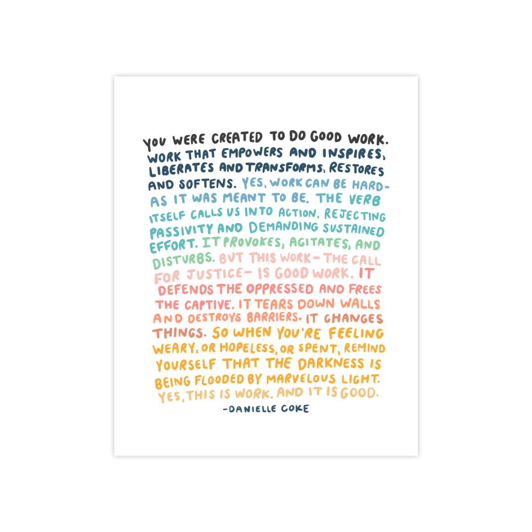 Oh Happy Dani - Wholesale Art Print - Good Work Print0