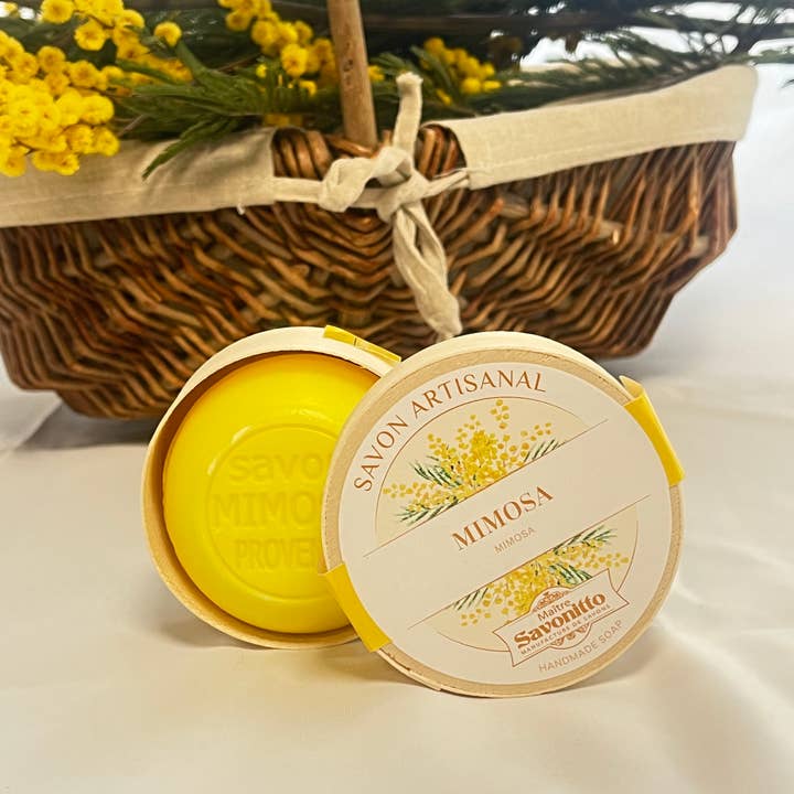MAITRE SAVONITTO - Wholesale Bar Soap - Mimosa Soap in Wooden Box 100g1