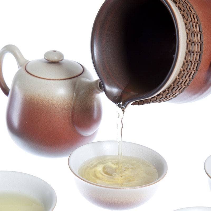 Tea soul – wholesale Teset – Röd keramikset Lin's Ceramics Studio 8 delar0