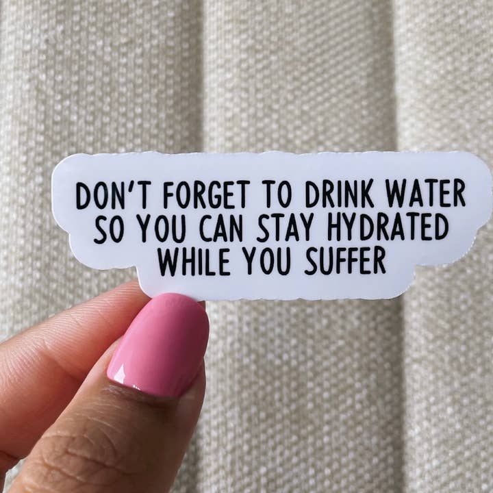 Pegatina «No te olvides de beber agua» para venta al por mayor de Kaela Milan Design Co