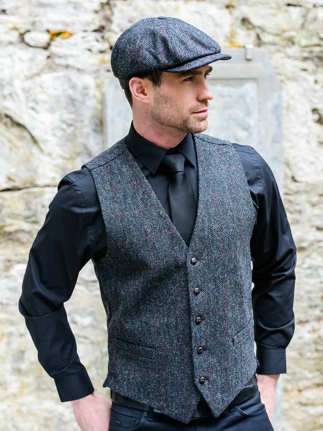 Tweed gilet 31 voor heren voor wholesale door Mucros Weavers