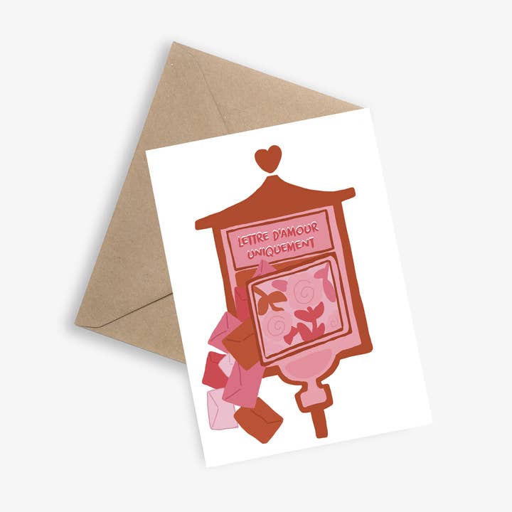 Love Letter (Love Letter ) - Carte Simple pour la vente par LE PAPIER GRAPHIQUE