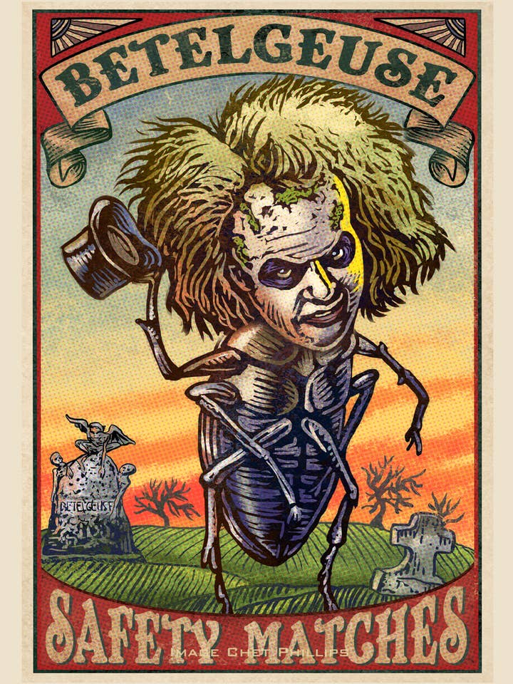 Betelgeuse Brand 5" x 7" Matchbox print for wholesale by ChetArt