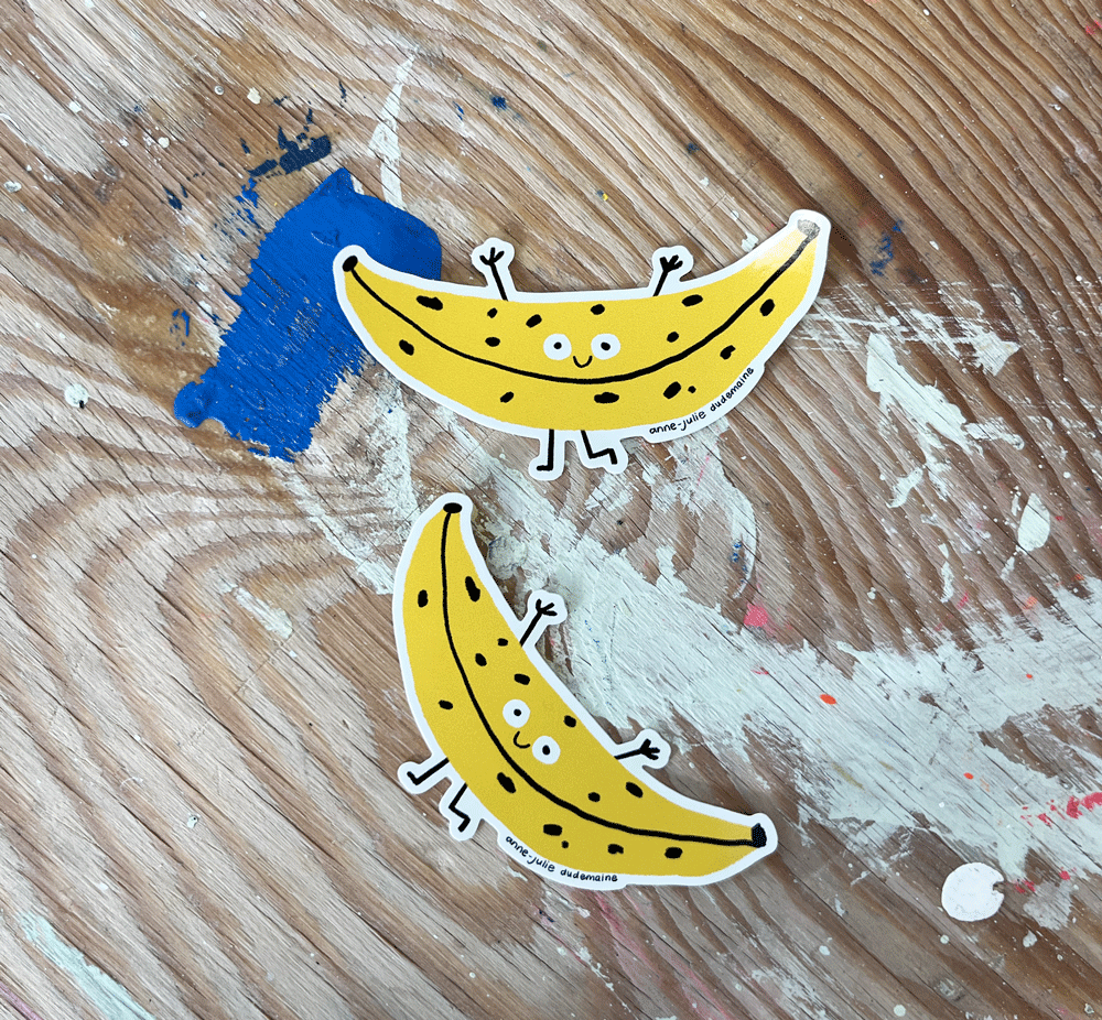 Anne-Julie Dudemaine - Wholesale Sticker - Autocollant banane sympathique1