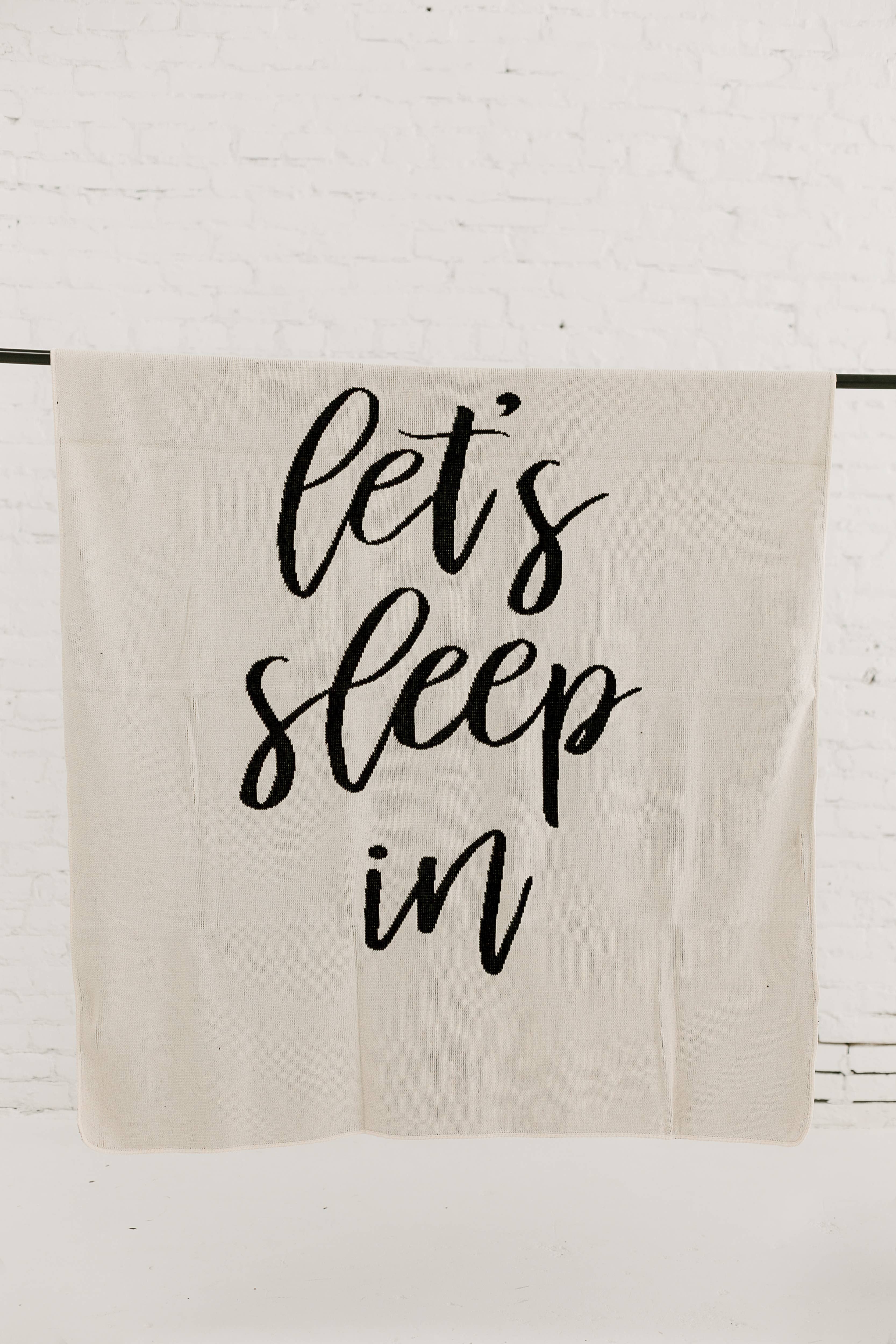 Modern Burlap - Wholesale Throw Blanket - Made in the USA | Let's Sleep In Knit Throw Blanket4