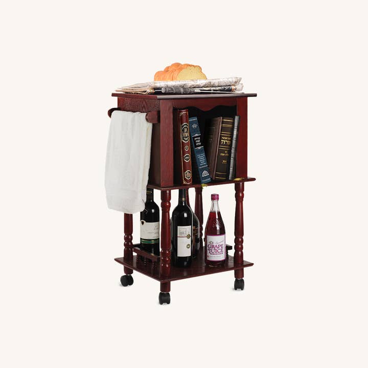 Shabbos Stand With Towel Rod for wholesale by Ner Mitzvah