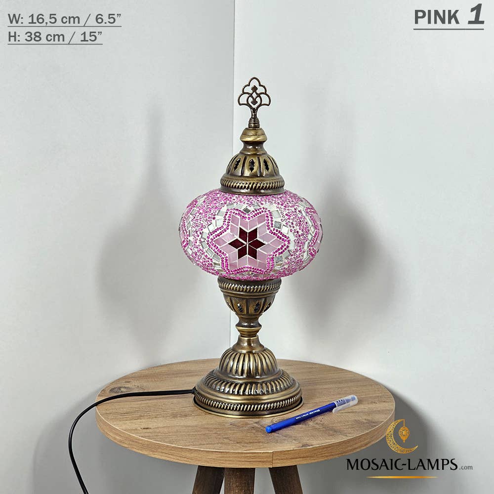 Mosaic Lamps - Vendita all'ingrosso Lampada da scrivania/d'accento - Lampada da tavolo grande a globo con mosaico turco, Marrakec, oltre 10 colori62