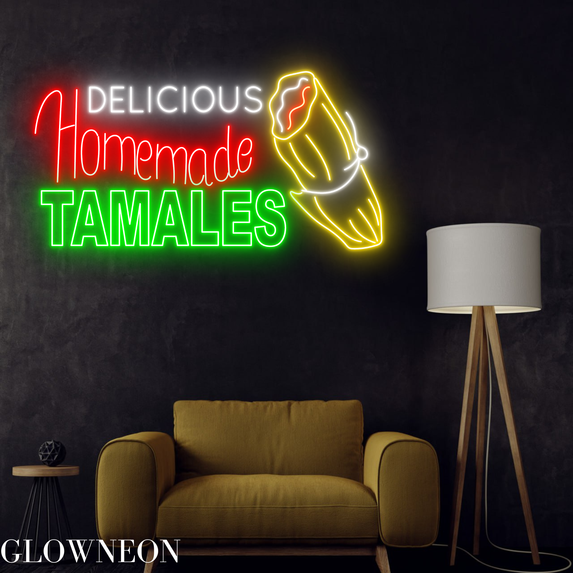 Glow Neon - Wholesale Neon Sign - Delicious Homemade Tamales Neon Sign, Mexico Tamale Led Sign2