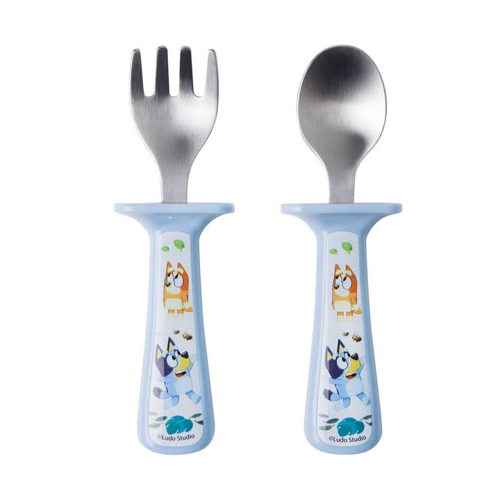 The First Years Bluey Toddler Fork and Spoon Set for wholesale by TOMY