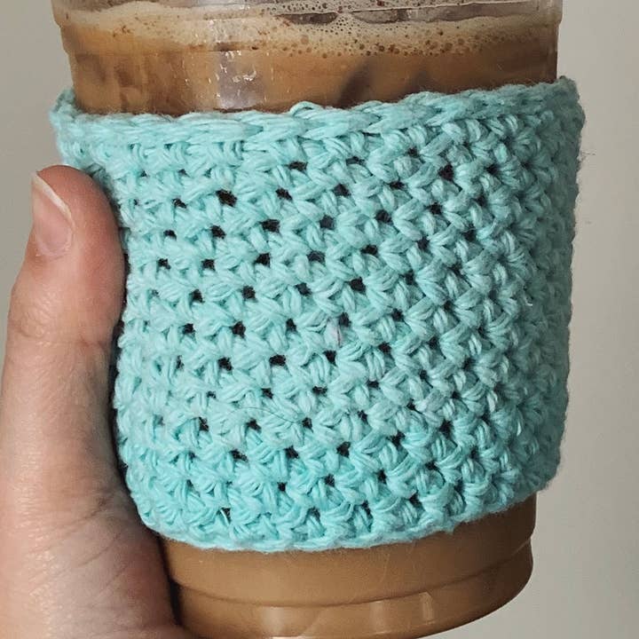 Minimalist Crochet Coffee Cozy, Coffee Lover for wholesale by Little Haven Crochet