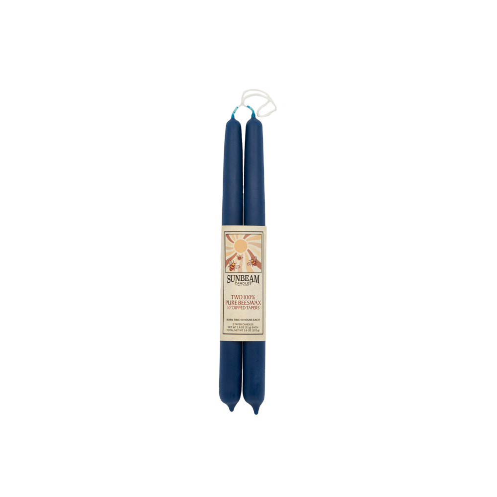 Sunbeam Candles, Inc – Vela/castiçal cónico por atacado – Velas Cónicas de Cera de Abelha de 10" - Pares Envolvidos (caixa de 6 unidades)2